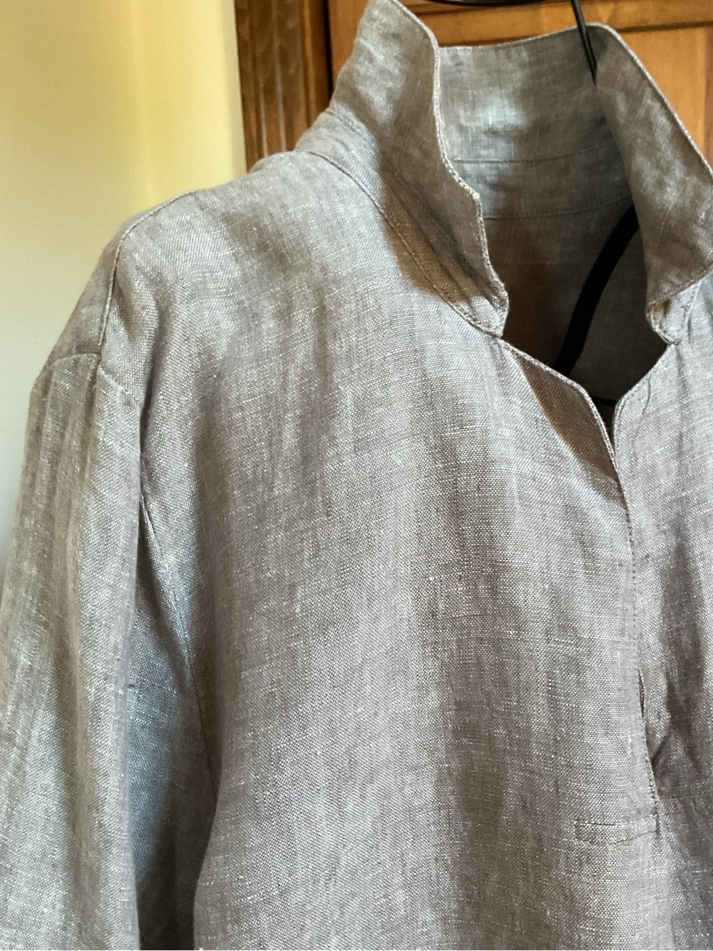 Garnet hill nice weight Gray Linen Tunic Dress, 18 - Picture 2 of 6